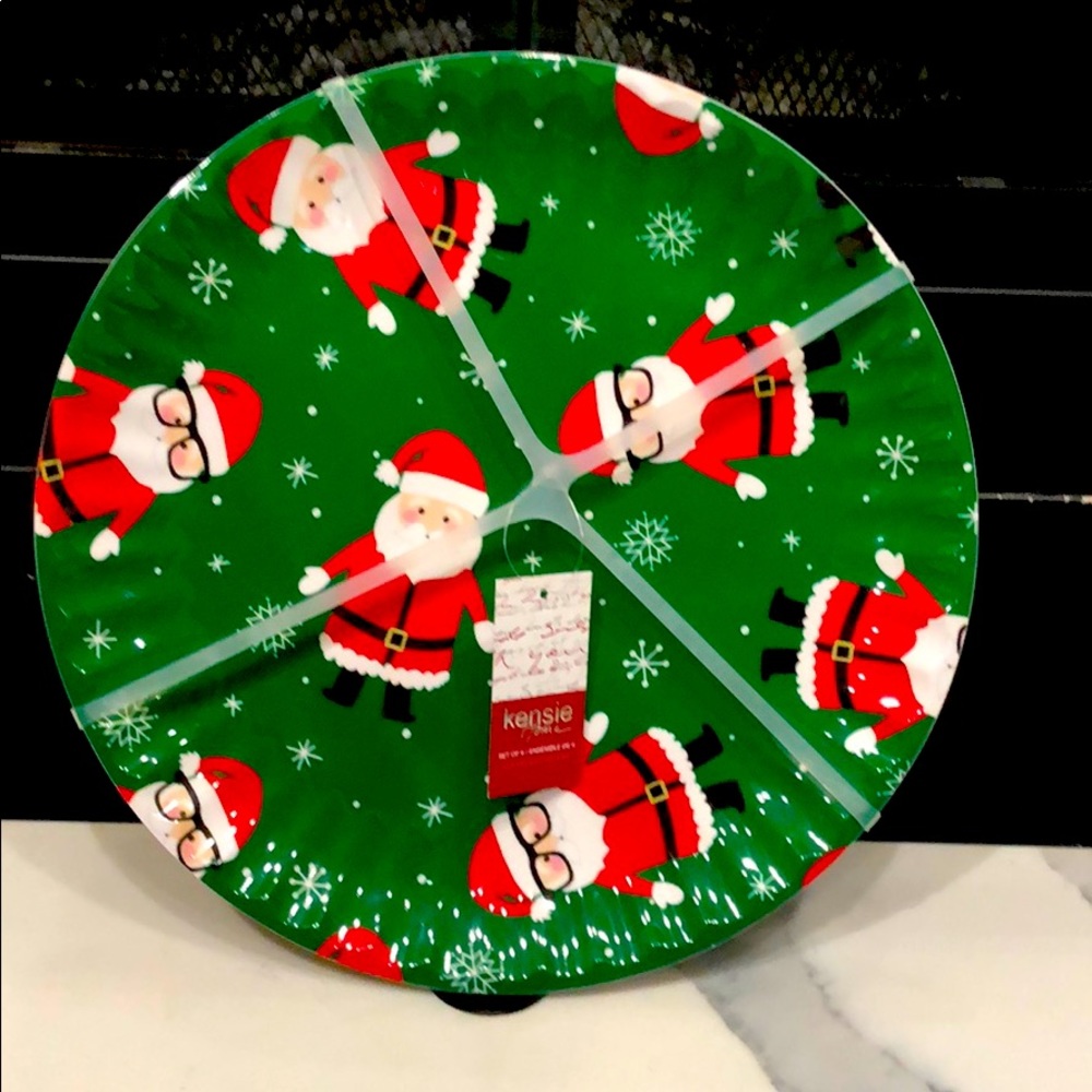 *SET OF 6* Santa Claus Plates by Kensie Home